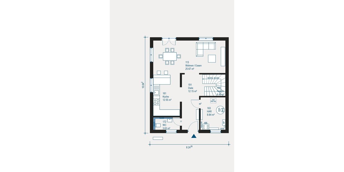 Großzügiges Mehrfamilienhaus Double 12 TF mit moderner Architektur - Doppelhaushälfte Geisenhausen | Angebot:27594640