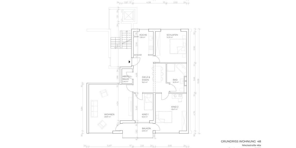 Etagenwohnung Landshut Landshut-West - 4.5 Zimmer, 112 m&sup2;, 479.000&euro; | Angebot:27189927