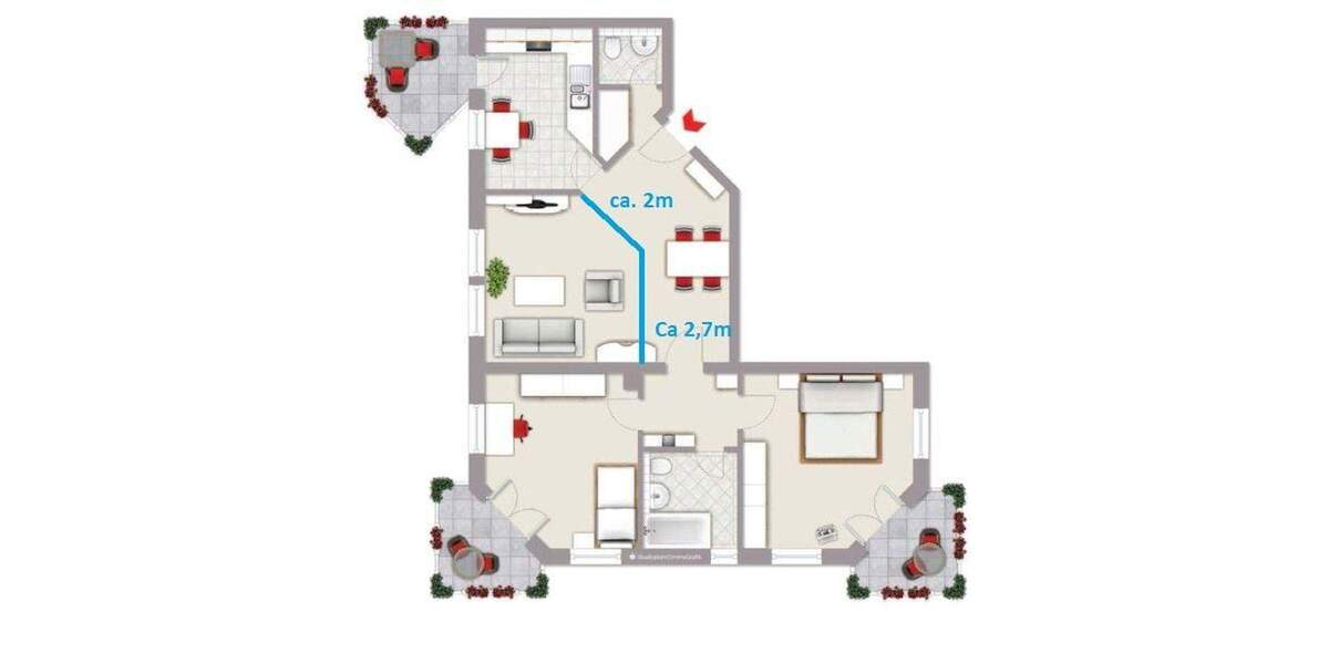 Etagenwohnung Wartenberg Altweg - 3 Zimmer, 90 m&sup2;, 399.000&euro; | Angebot:25755922