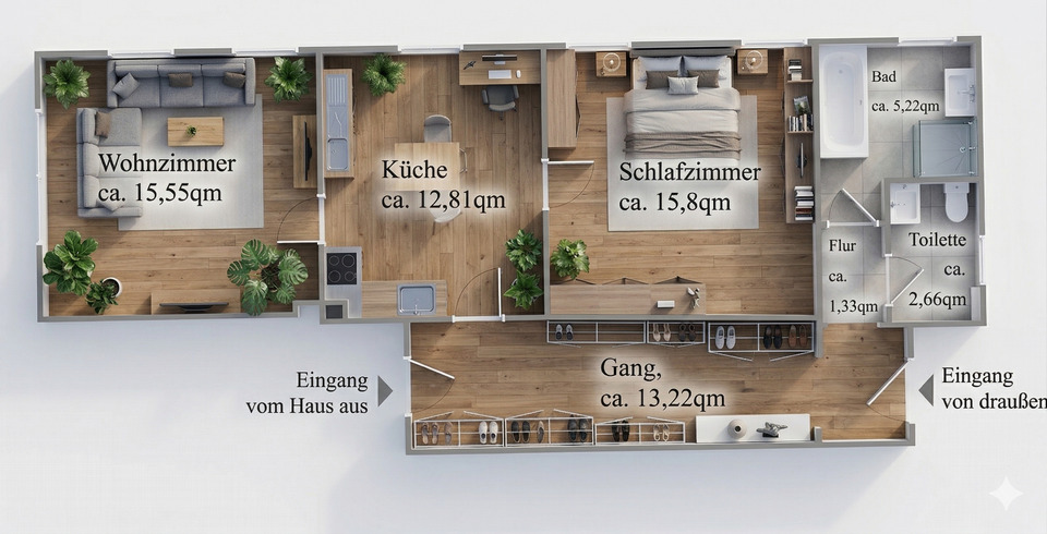 Etagenwohnung Dingolfing - 2 Zimmer, 70 m&sup2;, 750&euro; | Angebot:25960641