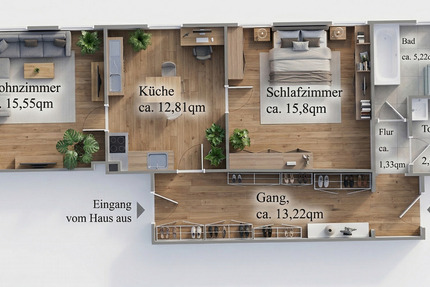 Wohnung Dingolfing - 2 Zimmer, 70 m&sup2;, 750&euro; | Angebot:25960641