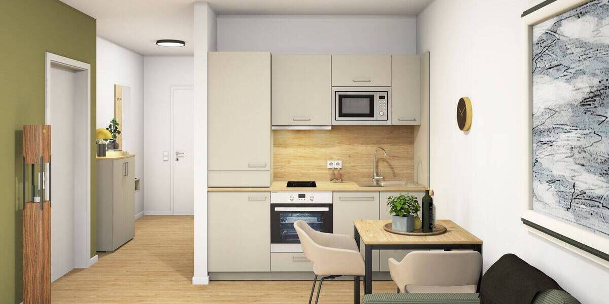 Etagenwohnung Landshut Achdorf - 2 Zimmer, 40 m&sup2;, 1.055&euro; | Angebot:26607187