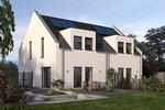 Modernes Doppelhaus mit markanter Fassade und flexibler Raumplanung - Doppelhaus Kumhausen | Angebot:27594621