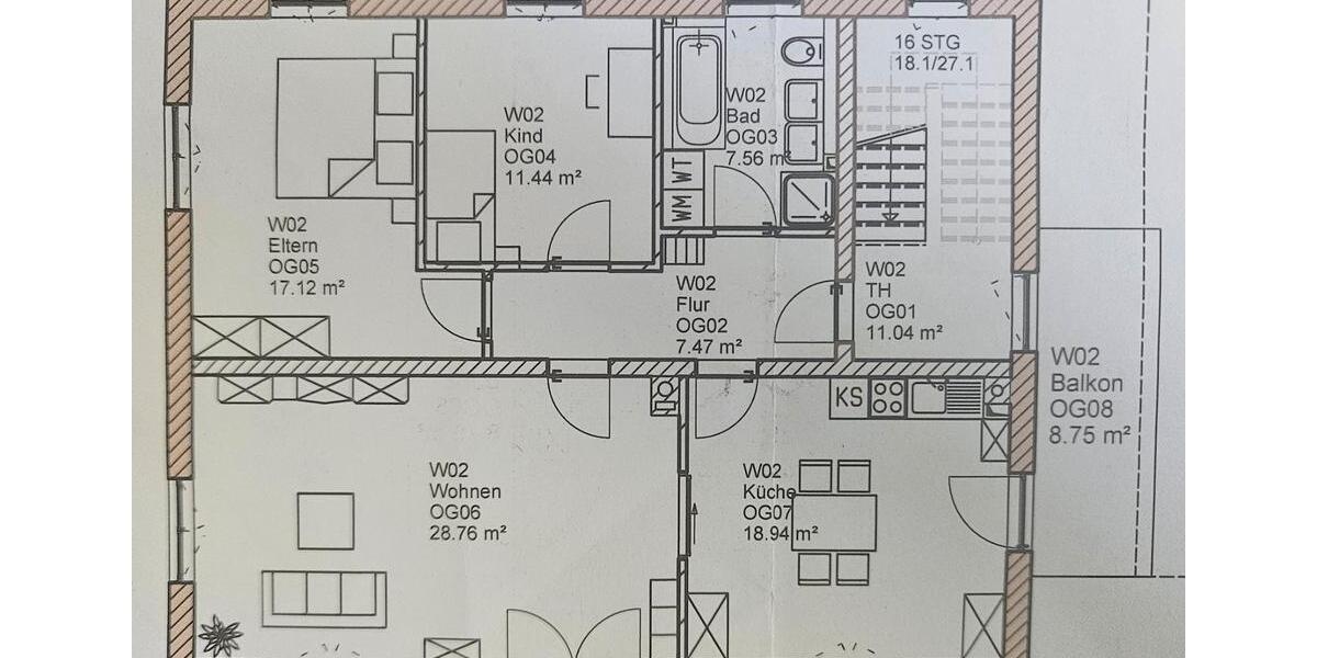 Etagenwohnung Ergoldsbach Langenhettenbach - 3 Zimmer, 94 m&sup2;, 1.050&euro; | Angebot:27602103