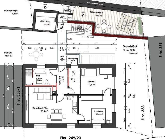 Etagenwohnung Landshut Achdorf - 2 Zimmer, 78 m&sup2;, 1.090&euro; | Angebot:25815089
