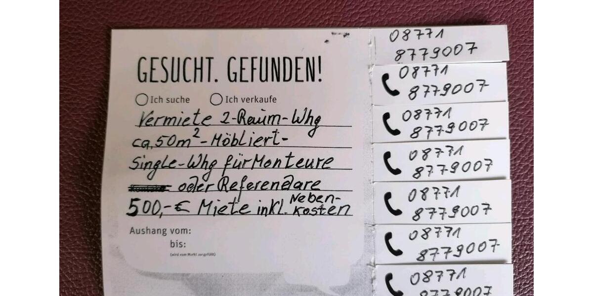 Erdgeschoßwohnung Ergoldsbach Langenhettenbach - 2 Zimmer, 50 m&sup2;, 500&euro; | Angebot:26021083