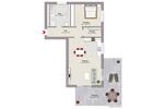 Erdgeschoßwohnung Ergoldsbach Langenhettenbach - 2 Zimmer, 73 m&sup2;, 721&euro; | Angebot:26589426