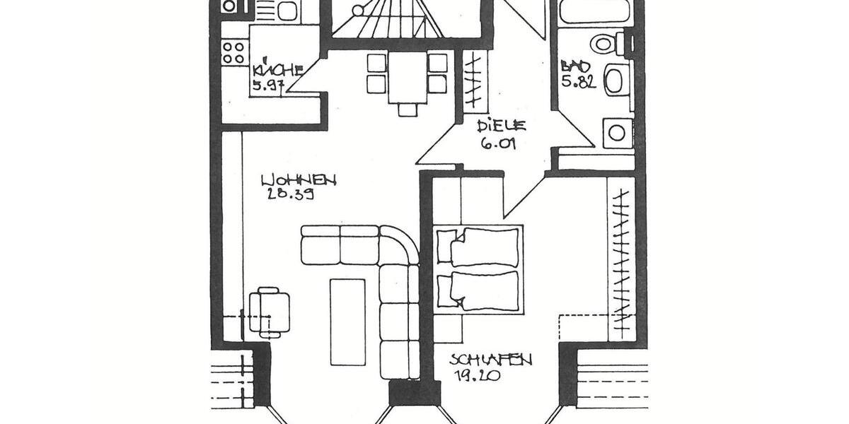 Dachgeschoßwohnung Landshut Landshut-West - 2 Zimmer, 64 m&sup2;, 298.000&euro; | Angebot:27271526
