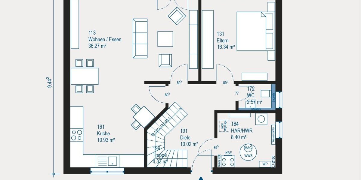 Freistehendes Einfamilienhaus - modernes Wohnen auf über 170 m² - 1- Niederaichbach | Angebot:27594629