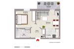 Etagenwohnung Bruckberg Bruckbergerau - 2 Zimmer, 41 m&sup2;, 180.000&euro; | Angebot:26886131