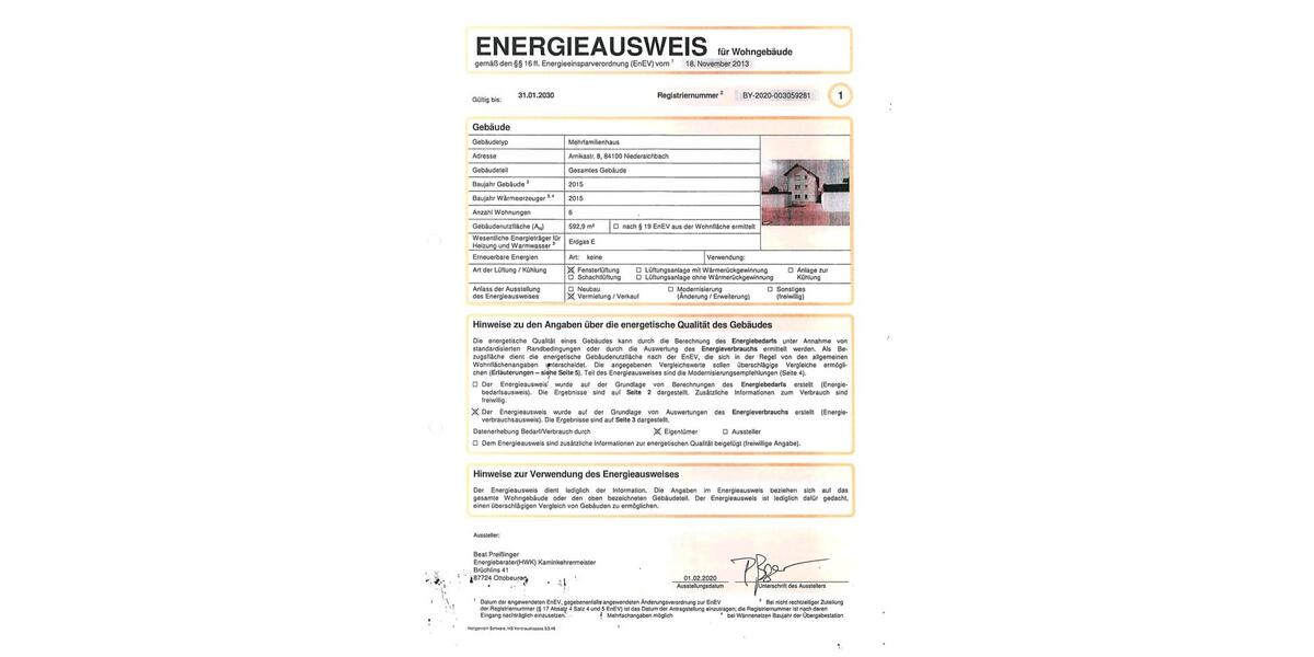 Etagenwohnung Niederaichbach - 2 Zimmer, 59 m&sup2;, 296.000&euro; | Angebot:24625271