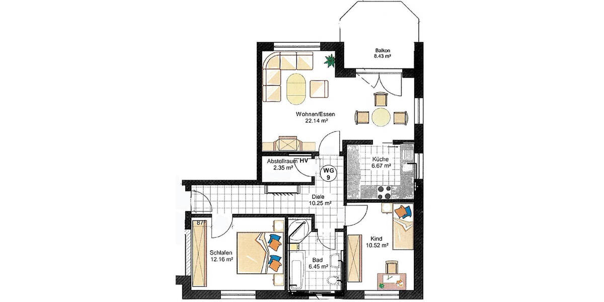Etagenwohnung Vilsbiburg - 3 Zimmer, 75 m&sup2;, 323.000&euro; | Angebot:25728932