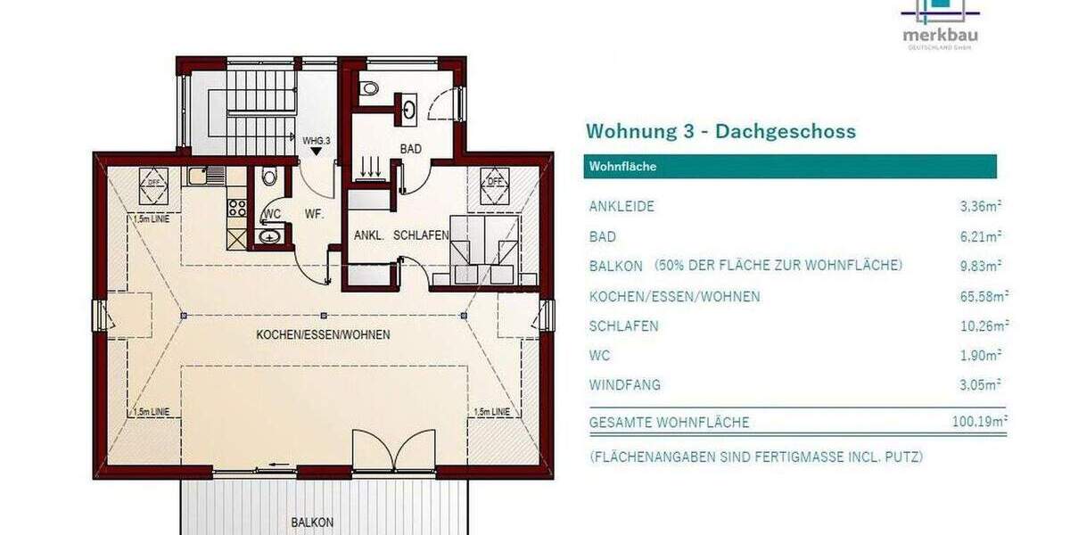 Etagenwohnung Landshut West - 3 Zimmer, 111 m&sup2;, 645.875&euro; | Angebot:25751164