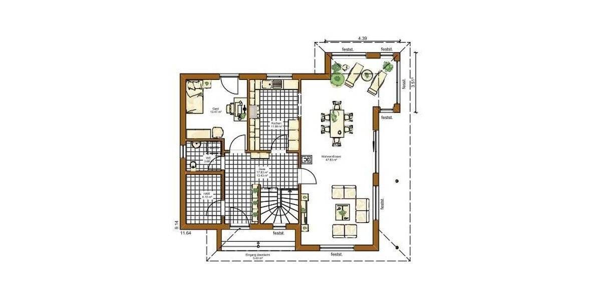 Einfamilienhaus Fraunberg - 5 Zimmer, 185 m&sup2;, 886.100&euro; | Angebot:25684857
