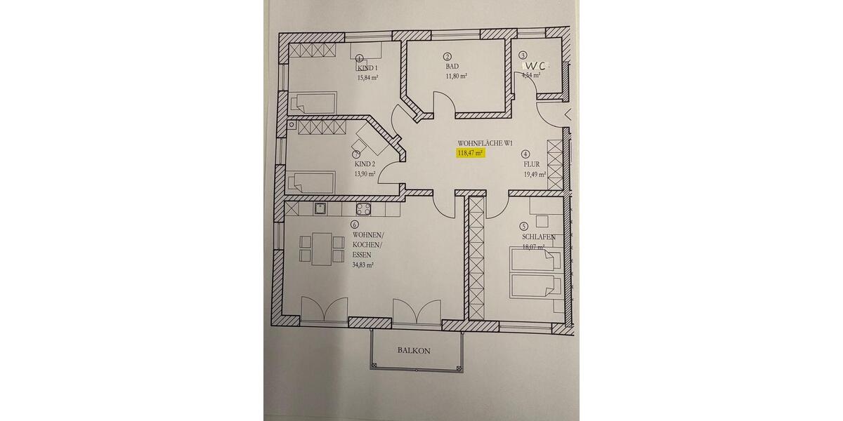 Etagenwohnung Neufahrn in Niederbayern - 4 Zimmer, 118 m&sup2;, 1.250&euro; | Angebot:25986590
