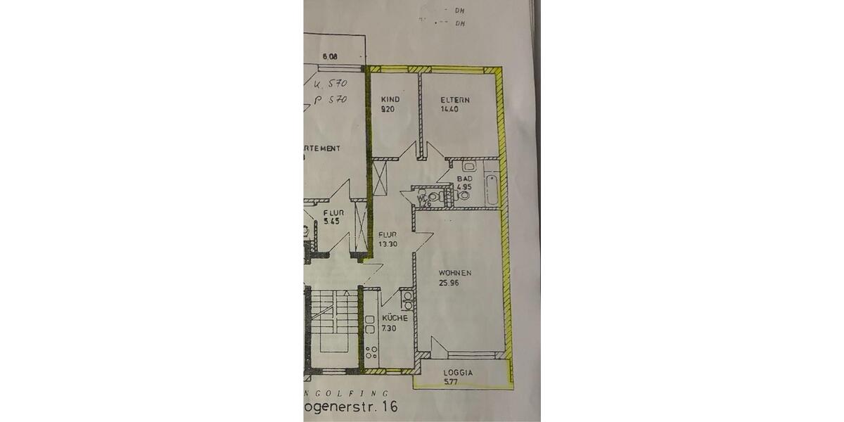 Etagenwohnung Dingolfing - 3 Zimmer, 77 m&sup2;, 1.215&euro; | Angebot:24576195