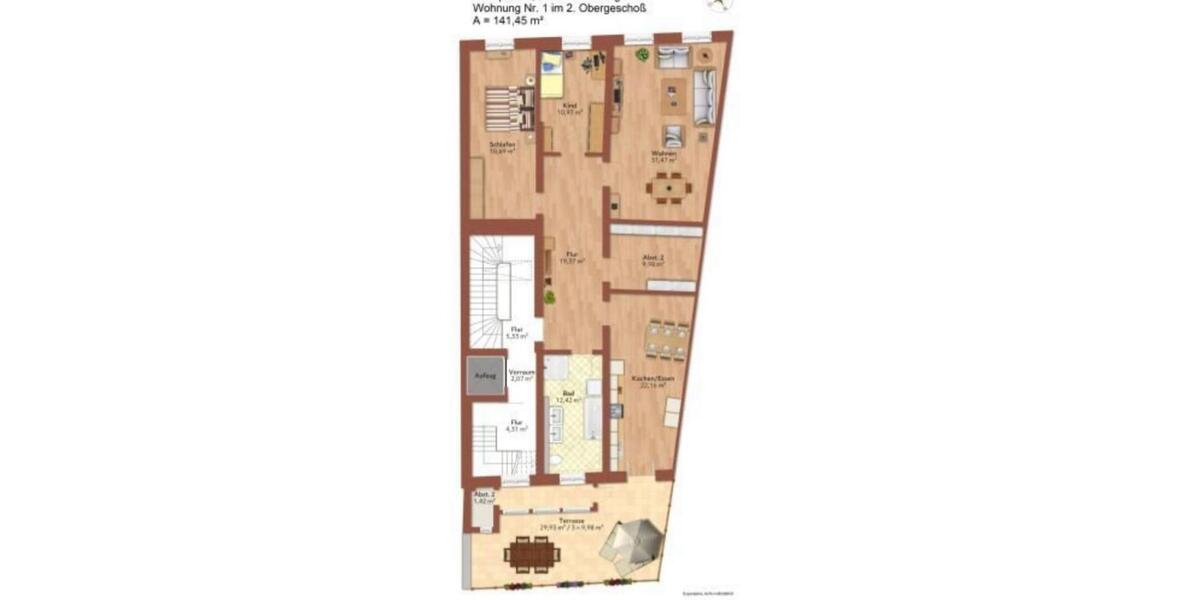 Etagenwohnung Vilsbiburg - 3 Zimmer, 141 m&sup2;, 1.250&euro; | Angebot:24465490