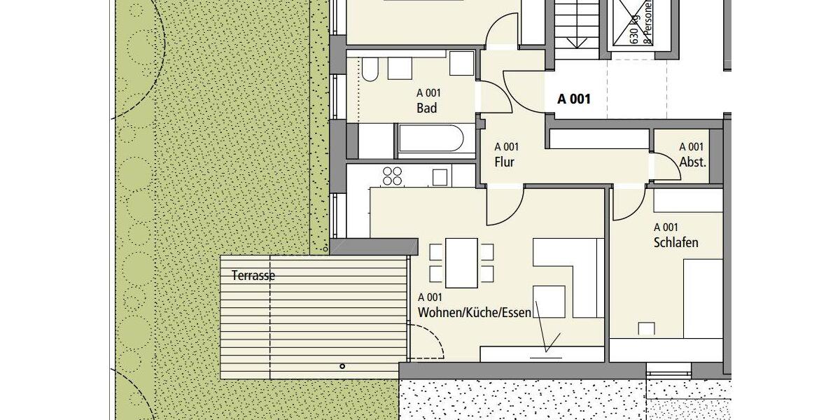 Etagenwohnung Landshut Landshut-West - 3 Zimmer, 79 m&sup2;, 1.380&euro; | Angebot:26412607