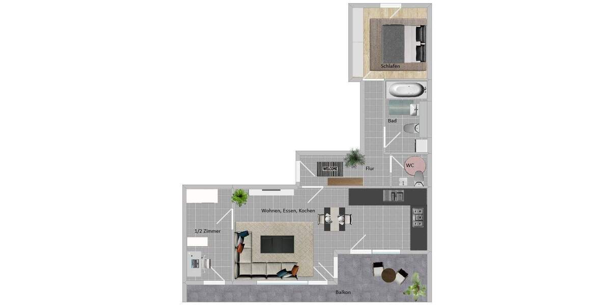 Etagenwohnung Moosburg - 2 Zimmer, 68 m&sup2;, 377.000&euro; | Angebot:25728408