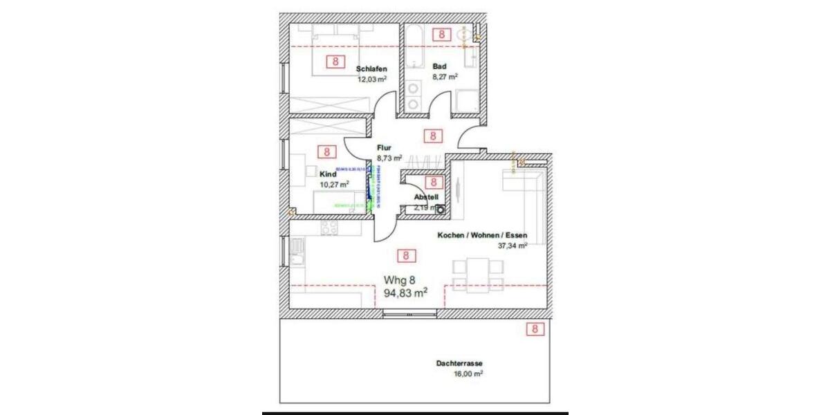Dachgeschoßwohnung Hohenthann - 3 Zimmer, 95 m&sup2;, 465.000&euro; | Angebot:26281476