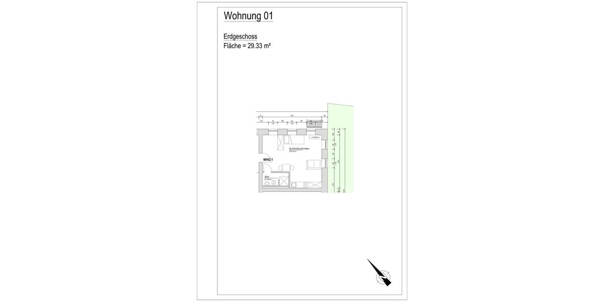 Etagenwohnung Marklkofen - 1 Zimmer, 1 m&sup2;, 535&euro; | Angebot:26544063