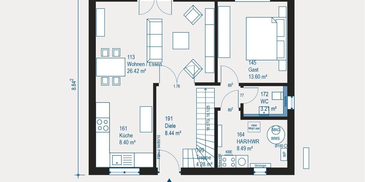 Individuell geplantes Einfamilienhaus mit 4 Zimmern und ausgebautem Dachboden - 4- Altdorf | Angebot:27329837