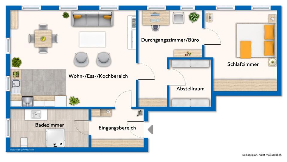 Etagenwohnung Gottfrieding - 2 Zimmer, 85 m&sup2;, 690&euro; | Angebot:26548872