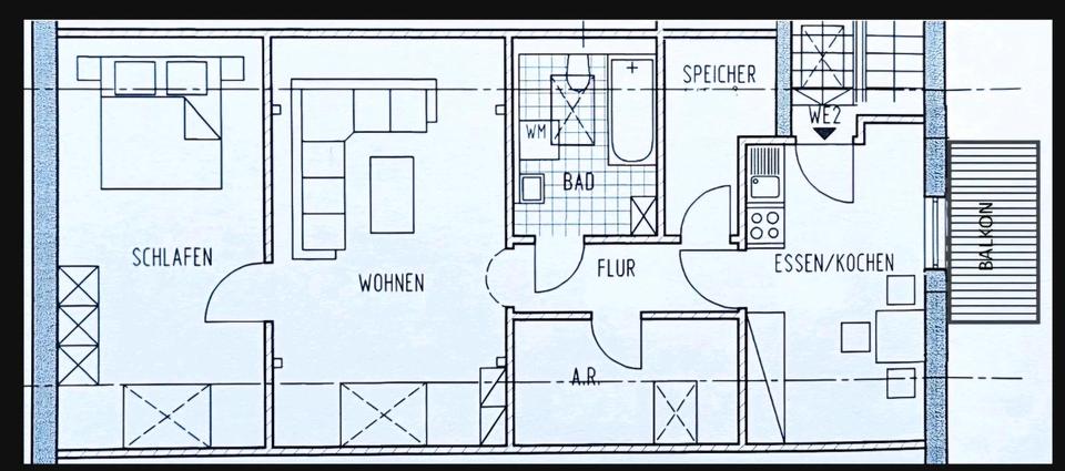 Etagenwohnung Berglern - 2 Zimmer, 54 m&sup2;, 850&euro; | Angebot:19925935