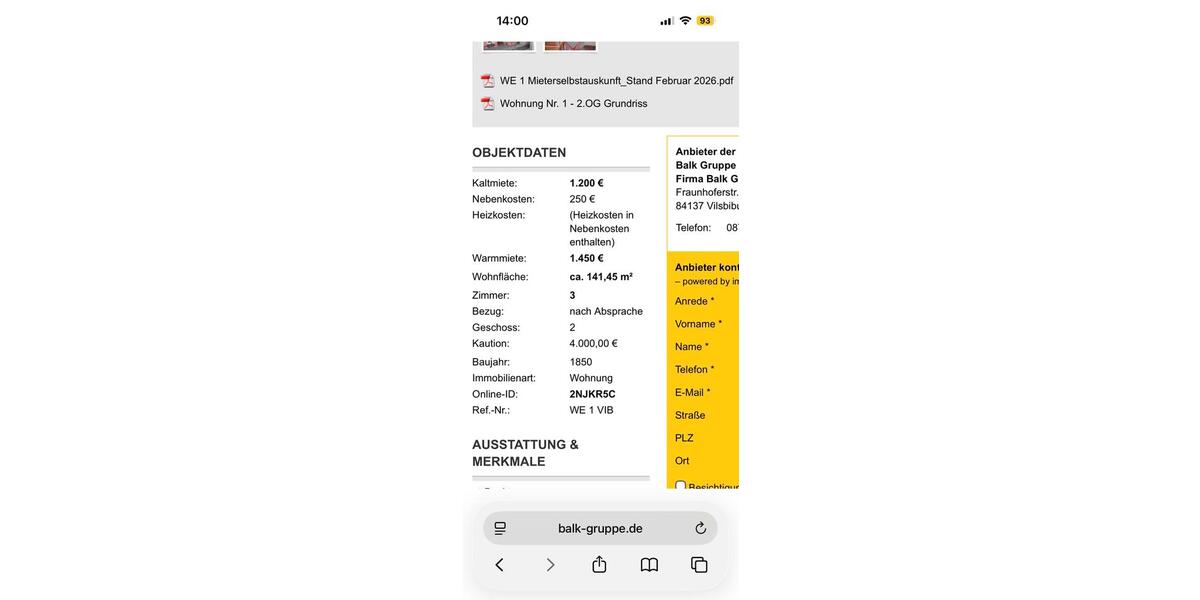 Etagenwohnung Vilsbiburg - 3 Zimmer, 141 m&sup2;, 1.250&euro; | Angebot:24465490