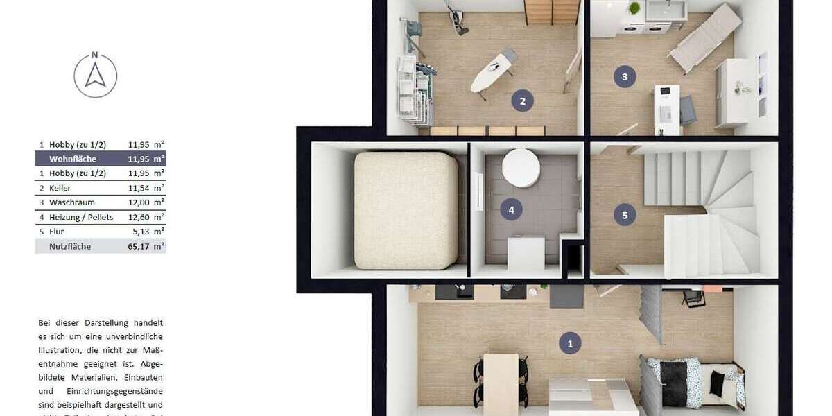 Neuwertige DHH in ruhiger Anliegerstraße | Kaminofen, Fußbodenheizung & Hobbyraum - Doppelhaushälfte Taufkirchen (Vils) | Angebot:22166188