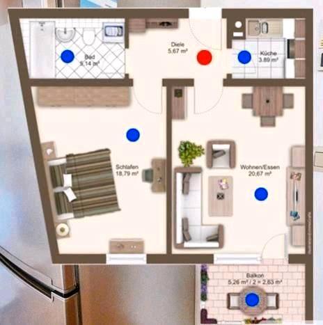 Etagenwohnung Landshut - 2 Zimmer, 56 m&sup2;, 285.000&euro; | Angebot:25273280