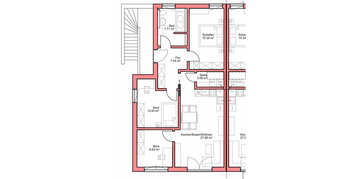 Etagenwohnung Bayerbach Bei Ergoldsbach - 4 Zimmer, 83 m&sup2;, 1.120&euro; | Angebot:26521943