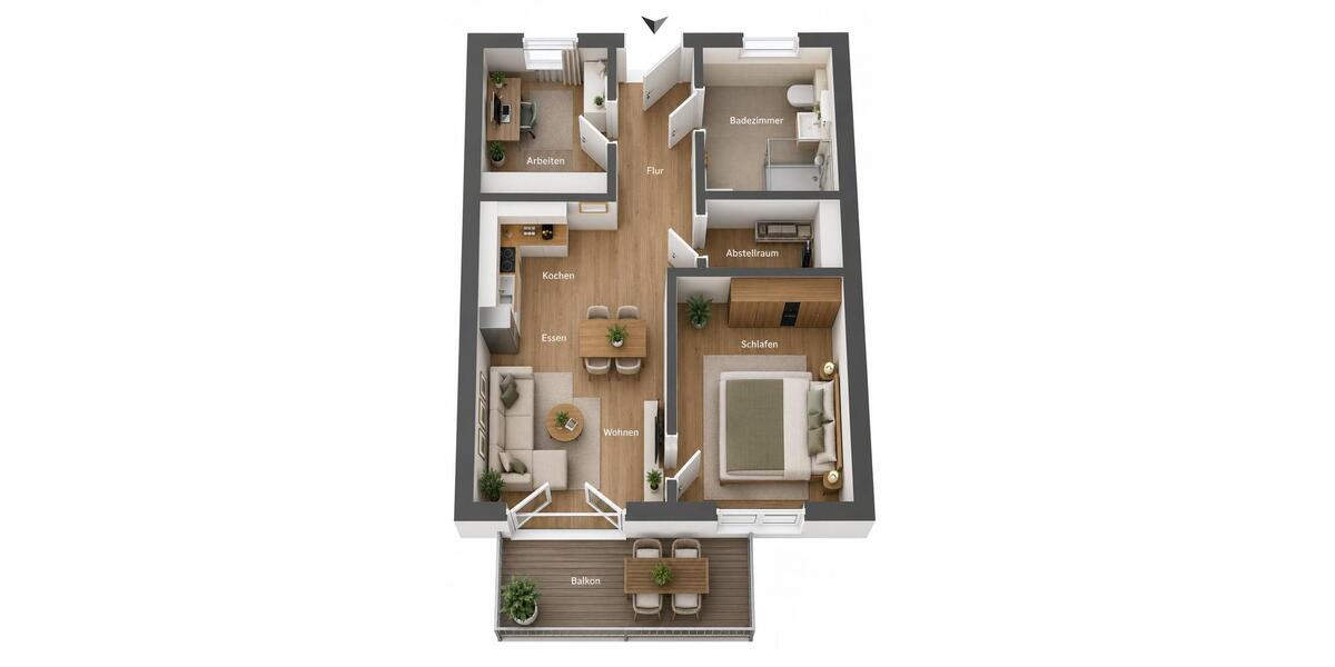 Etagenwohnung Mallersdorf-Pfaffenberg Pfaffenberg - 3 Zimmer, 58 m&sup2;, 775&euro; | Angebot:27562839