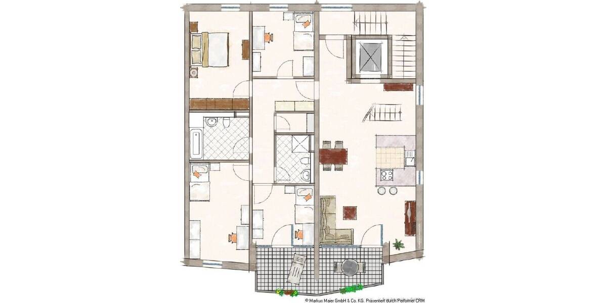 Etagenwohnung Dorfen - 5 Zimmer, 165 m&sup2;, 1.195.350&euro; | Angebot:25743981