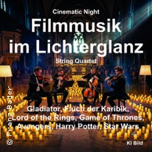Cinematic Night - Filmmusik im Lichterglanz - Tribute by String Quartet 03.10.2026 Heiligkreuzkirche Landshut