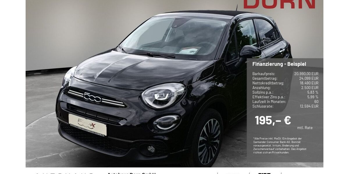 Fiat 500X 7.990 km 20.990 &euro; Landshut 84030