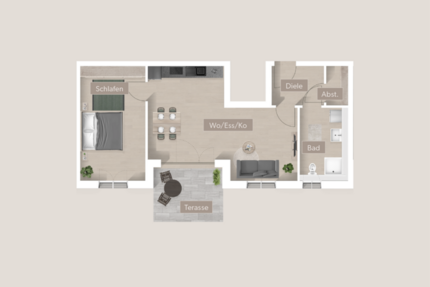 Wohnung Furth - 2 Zimmer, 60 m&sup2;, 347.072&euro; | Angebot:25870454