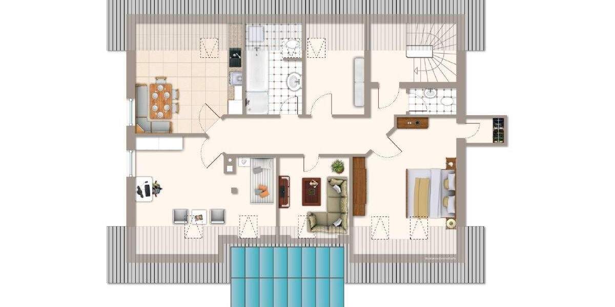 Etagenwohnung Dorfen Eibach - 4 Zimmer, 98 m&sup2;, 1.050&euro; | Angebot:25692228