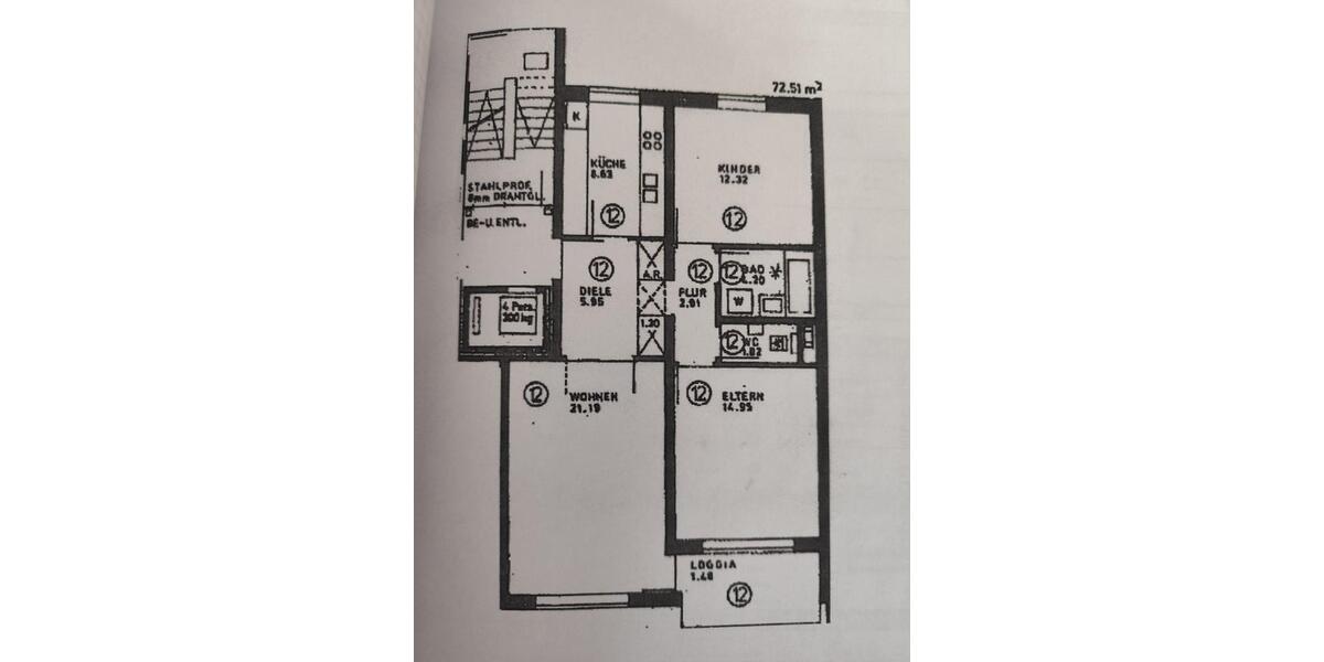 Etagenwohnung Landshut Landshut-West - 3 Zimmer, 73 m&sup2;, 885&euro; | Angebot:25944325