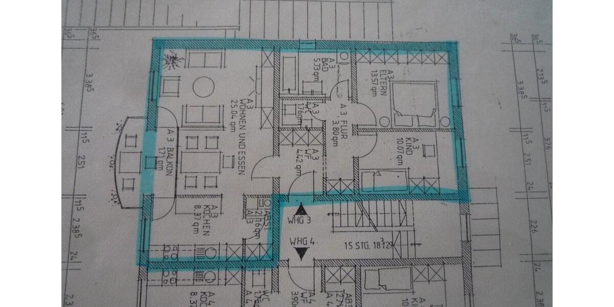 Etagenwohnung Bodenkirchen - 3 Zimmer, 74 m&sup2;, 590&euro; | Angebot:26004615