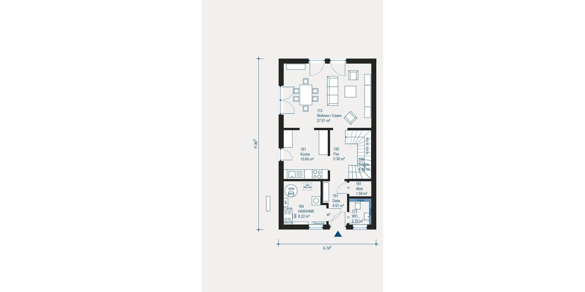 Double 7 - Modernes Doppelhaus mit markantem Giebel und flexibler Raumgestaltung - Doppelhaus Kumhausen | Angebot:27459171