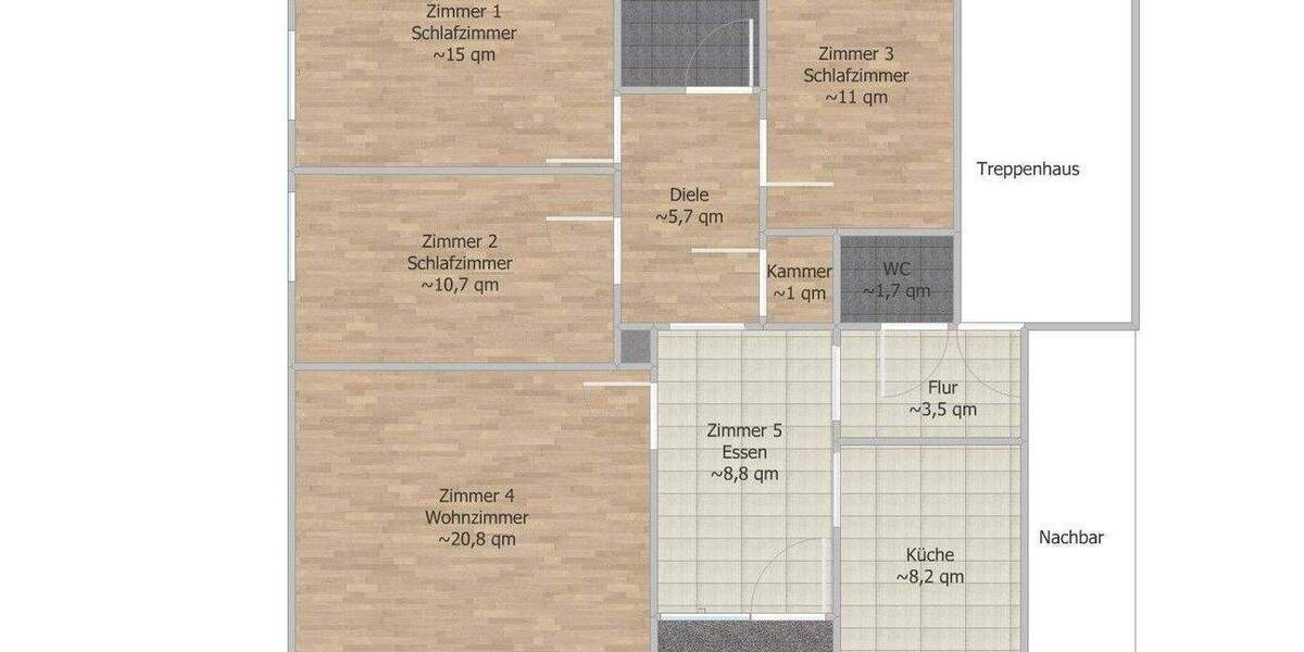 Etagenwohnung Landshut Wolfgang - 4 Zimmer, 89 m&sup2;, 420.000&euro; | Angebot:25719012