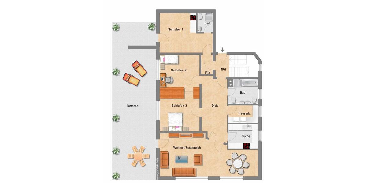 Erdgeschoßwohnung Nandlstadt - 1 Zimmer, 144 m&sup2;, 1.550&euro; | Angebot:25641037