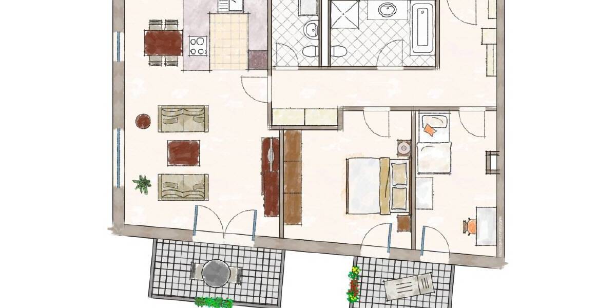 Etagenwohnung Dorfen - 3 Zimmer, 99 m&sup2;, 613.050&euro; | Angebot:25692207