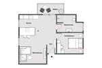 Dachgeschoßwohnung Langenbach - 2 Zimmer, 62 m&sup2;, 1.290&euro; | Angebot:25647235