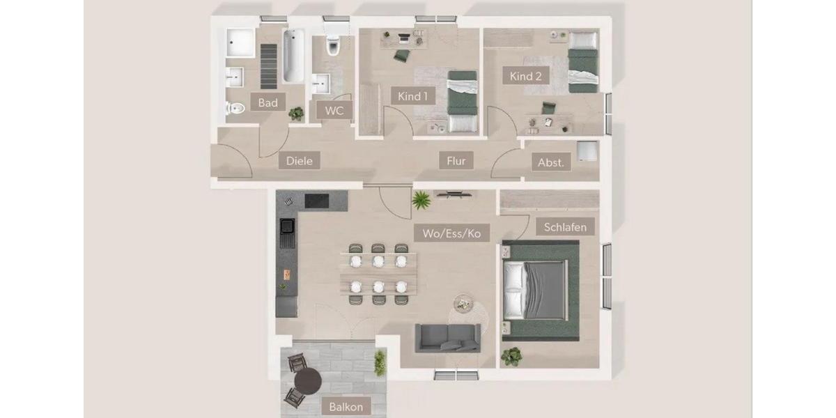 Dachgeschoßwohnung Furth - 4 Zimmer, 89 m&sup2;, 514.692&euro; | Angebot:26959096