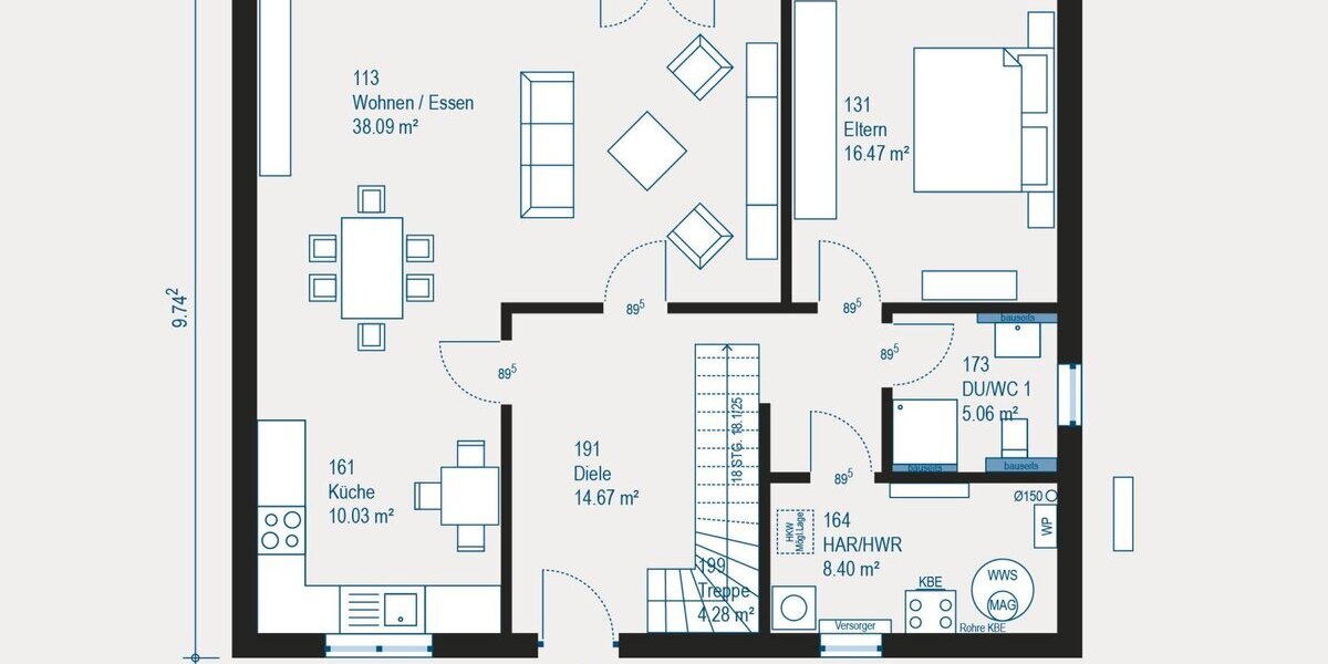 Gestalten Sie Ihr Wunschhaus: Sechs Zimmer auf zwei Ebenen - individuell und flexibel - Gewerbeobjekt Bruckberg | Angebot:27459168