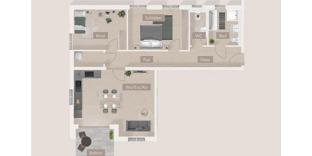 Etagenwohnung Furth - 3 Zimmer, 93 m&sup2;, 540.792&euro; | Angebot:26966790