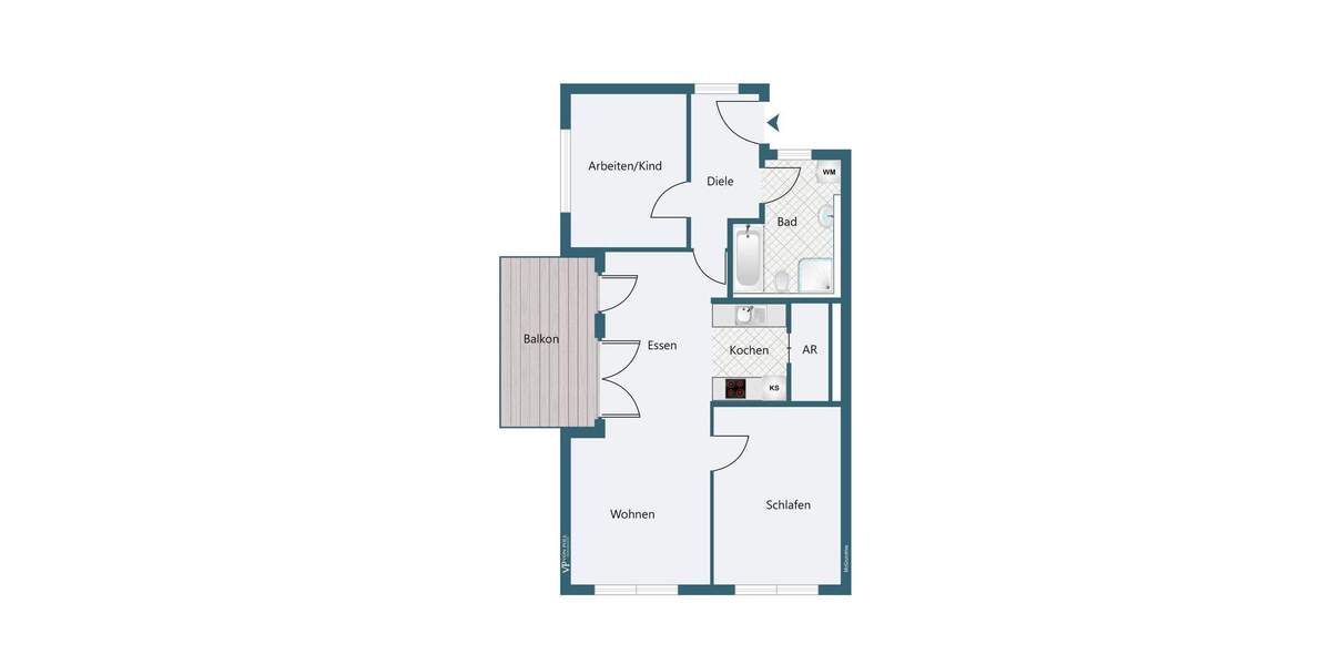 Etagenwohnung Essenbach / Altheim Altheim - 3 Zimmer, 77 m&sup2;, 380.000&euro; | Angebot:25800728