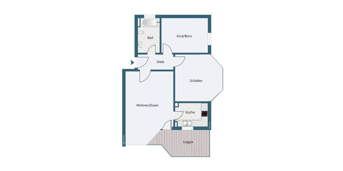 Etagenwohnung Landshut Peter u. Paul - 3 Zimmer, 68 m&sup2;, 335.000&euro; | Angebot:26569273